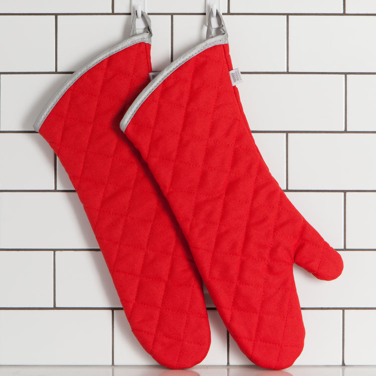 Flameguard Red Oven Mitt 17 inch