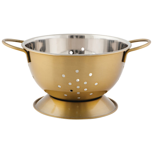 Matte Steel Gold Colander Small