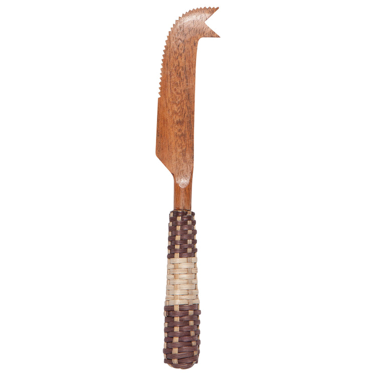 Rattan Acacia Wood Cheese Knives Set of 4