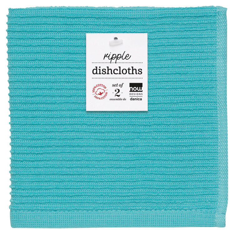 Ripple Bali Blue Dishcloths Set of 2