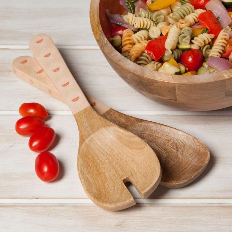 Soleil Mango Wood Salad Servers Set of 2