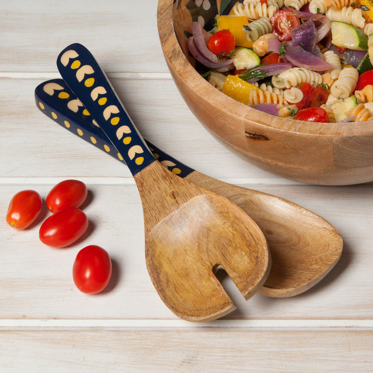 Superbloom Mango Wood Salad Servers Set of 2