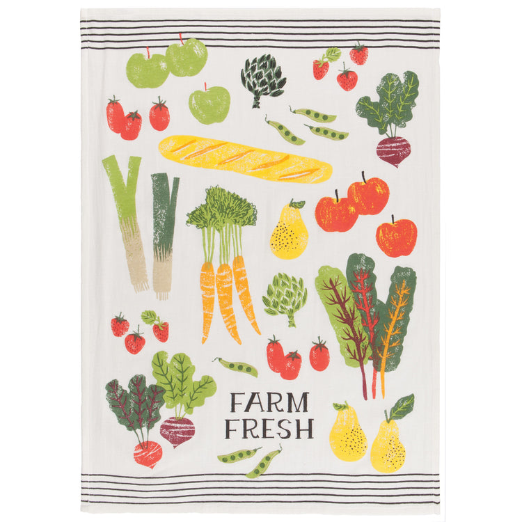 Farmers Market Bakers Floursack Dishtowels Set of 3