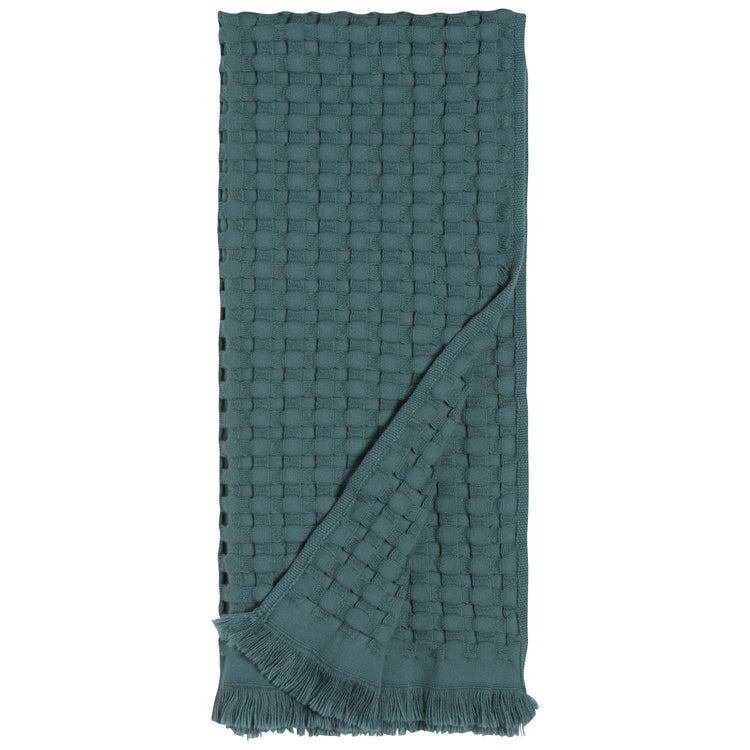 Spruce Green Organic Cotton Waffle Hand Towel
