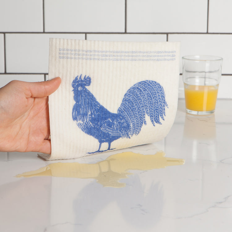 Rooster Française Swedish Sponge Cloth