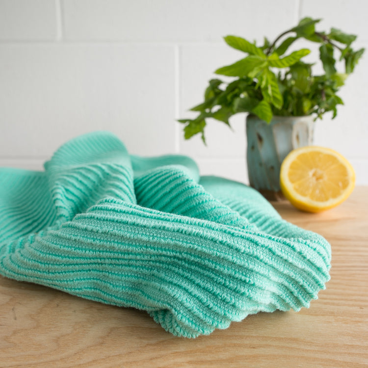 Ripple Lucite Green Dishtowel