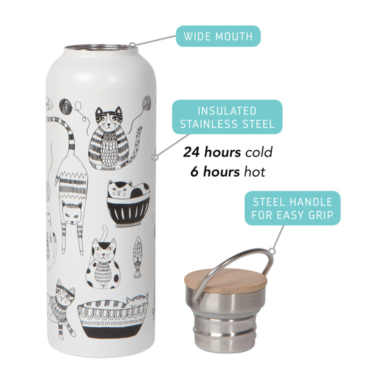 Purr Party Stainless Steel Water Bottle
