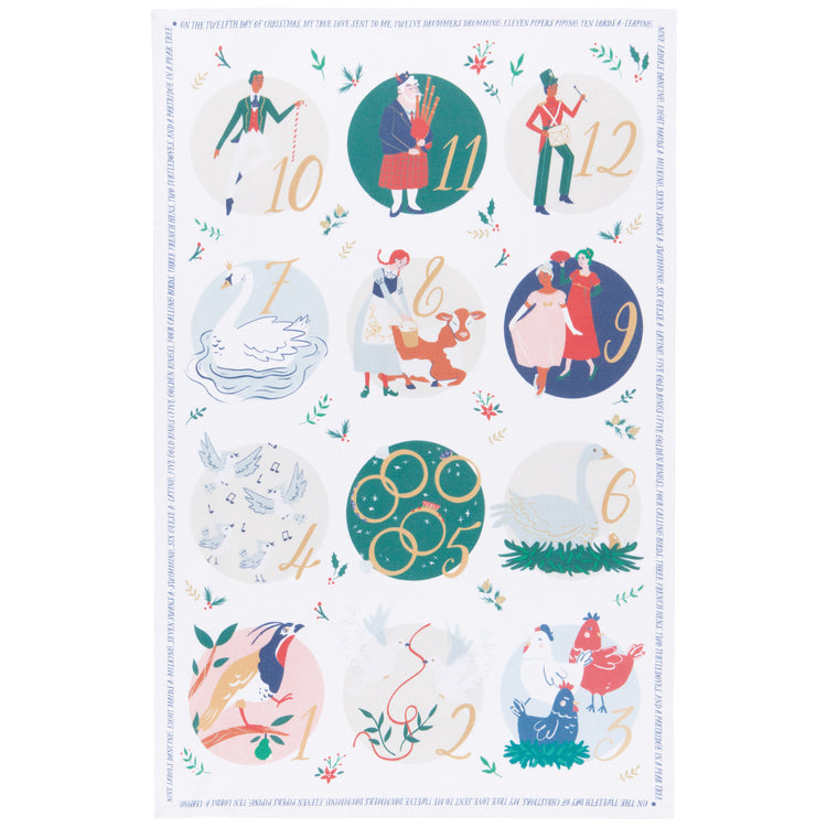 12 Days of Christmas Whisk Brush and Dishtowel Set of 3