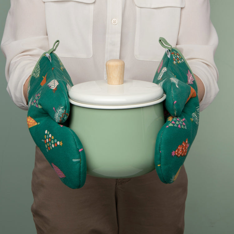 Glitzmas Christmas Oven Mitts Set of 2