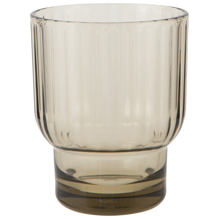 Acrylic Fluted Double Old Fashioned Glass - Olive Green