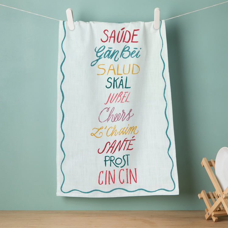 Cheers All Around Dishtowel