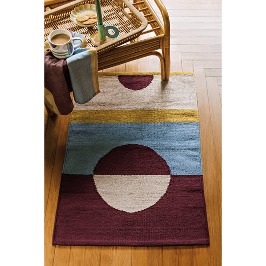 Moonphase Woven Cotton Rug 2 x 3 ft