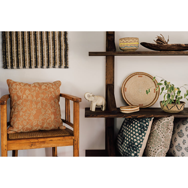 Salvia Block Print Pillow 20 x 20 inch