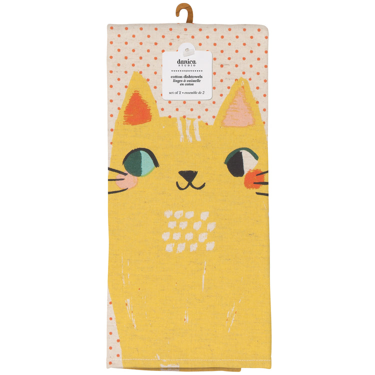 Meow Meow Dishtowels Set of 2