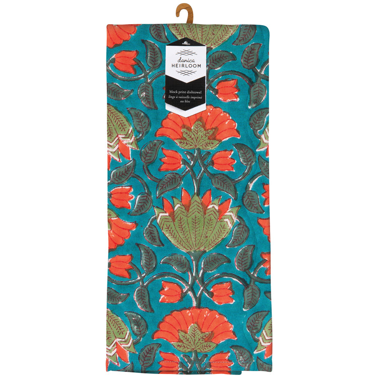 Allure Block Print Dishtowel