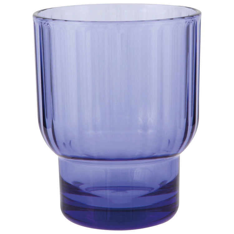 Acrylic Fluted Double Old Fashioned Glass - Violet Blue