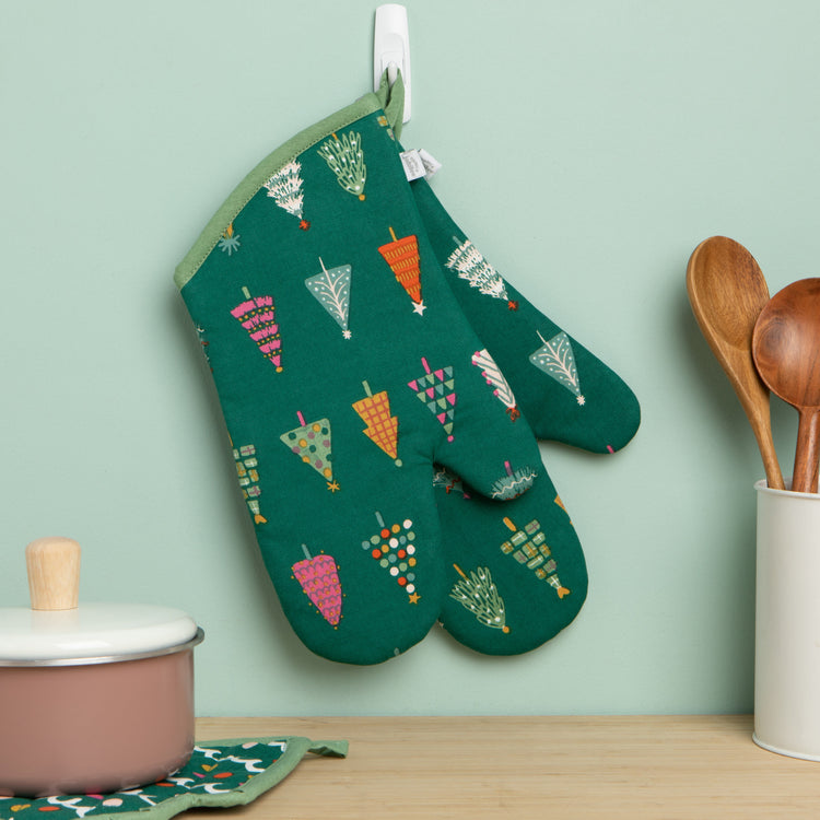 Glitzmas Christmas Oven Mitts Set of 2