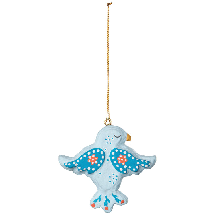 Peace and Harmony Cotton Mache Christmas Tree Ornaments - 3 Assorted Styles