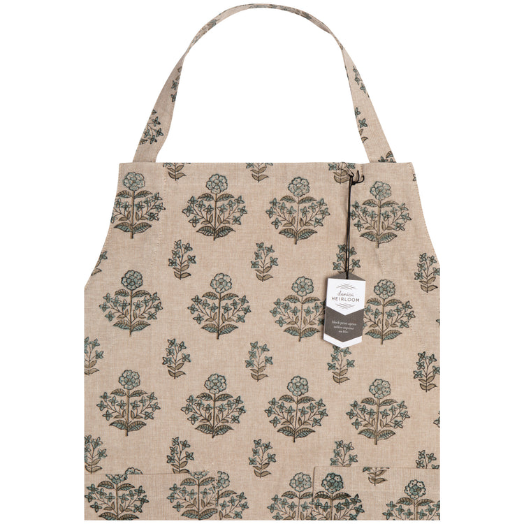 Salvia Block Print Apron