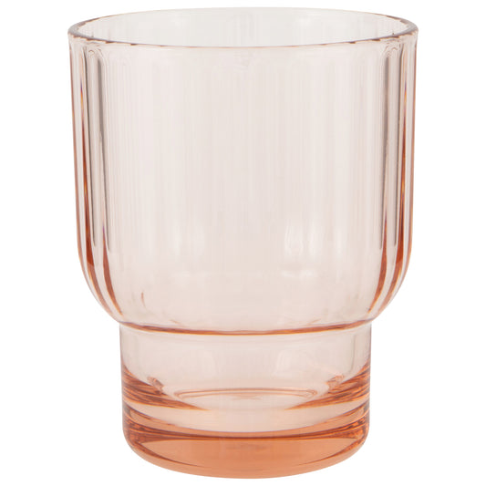 Acrylic Fluted Double Old Fashioned Glass - Blush Pink