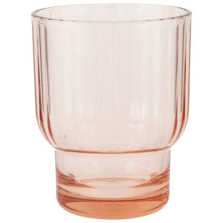 Acrylic Fluted Double Old Fashioned Glass - Blush Pink
