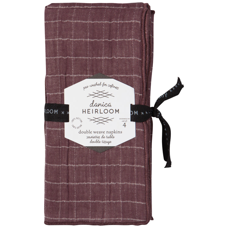 Ash Plum Double Weave Set of 4
