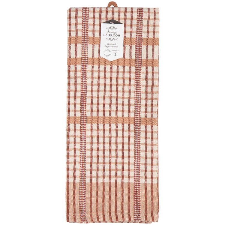 Bisque Finley Check Dishtowels Set of 2
