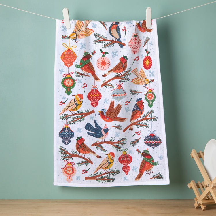 Season's Tweetings Christmas Dishtowel