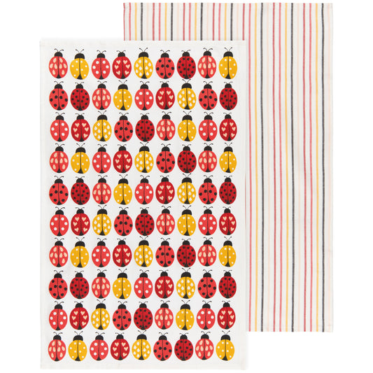 Ladybugs Dishtowels Set of 2
