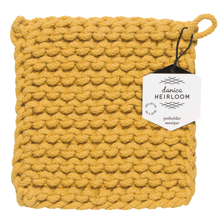 Ochre Knit Potholder