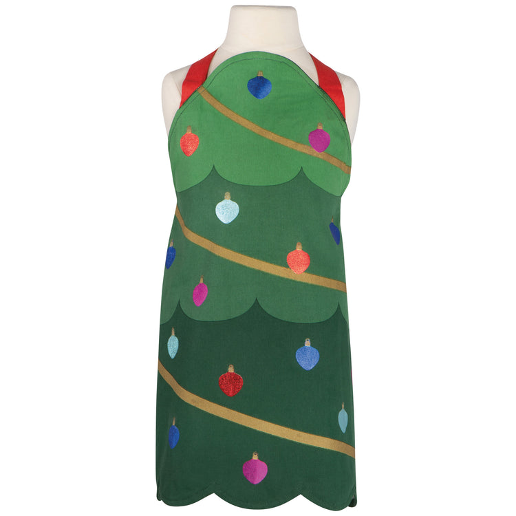 Xmas Tree Christmas Kid's Apron and Hat Set