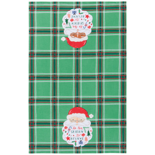Santa Beard Christmas Dishtowel