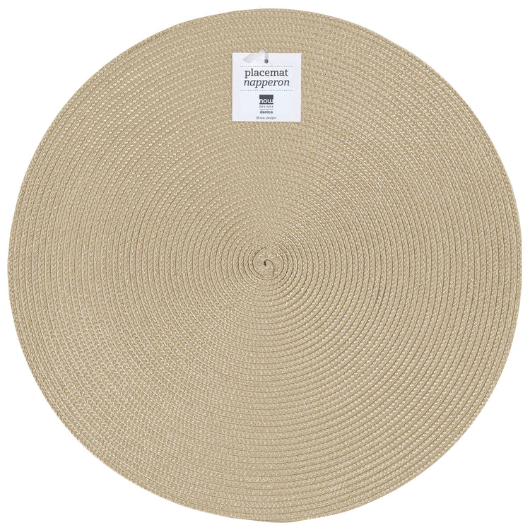 Disko Light Taupe Round Placemat