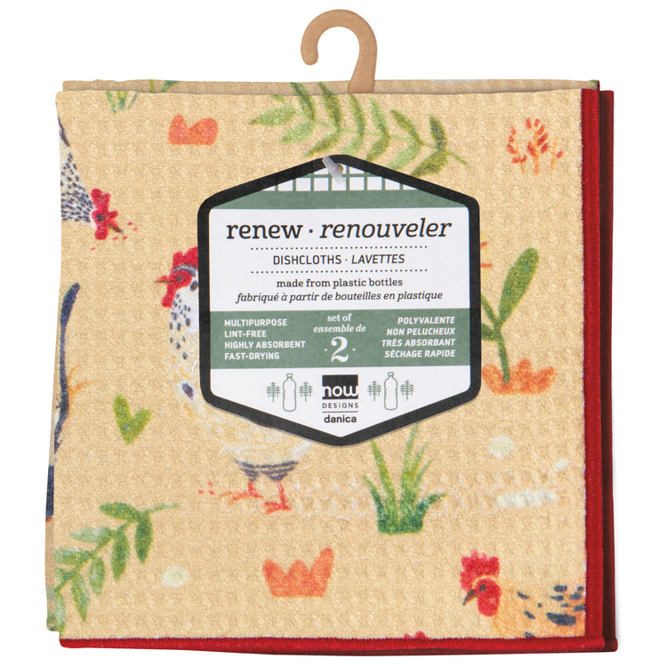 Free Range Recycled Microfibre Dishcloths Set of 2