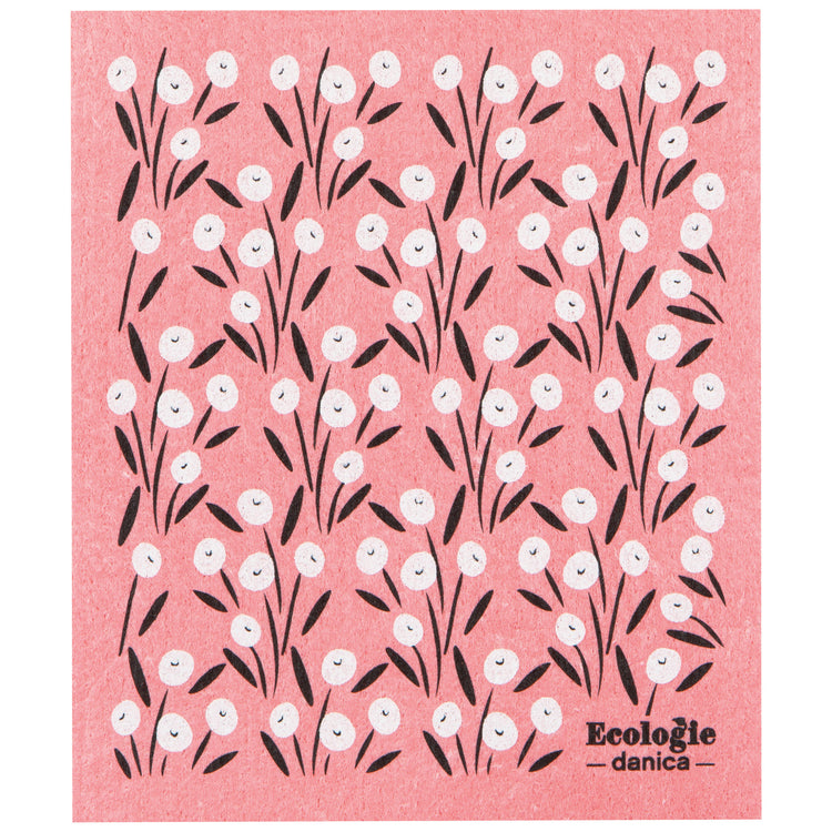 Bouquet Pink Swedish Dishcloth