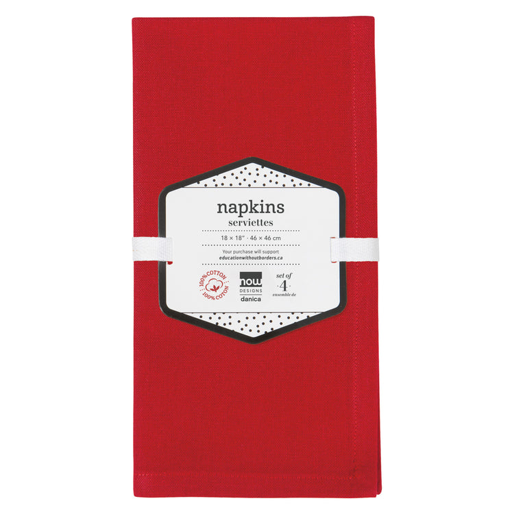 Spectrum Napkins Chili Red Set of 4