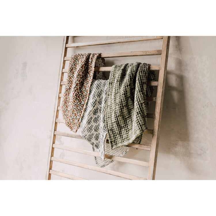 Thrive Block Print Waffle Dishtowel