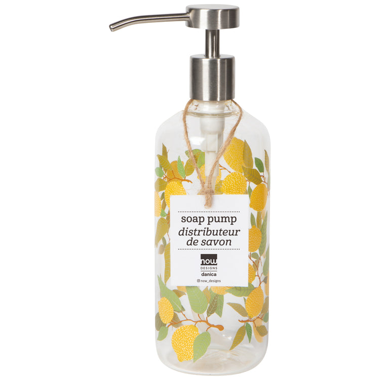 Lemons Glass Soap Pump