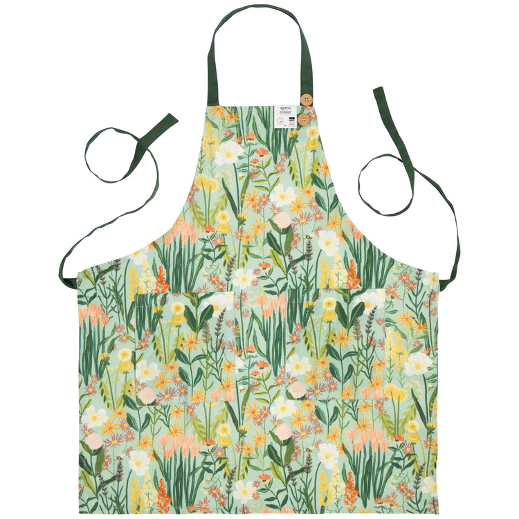 Bees & Blooms Spruce Apron
