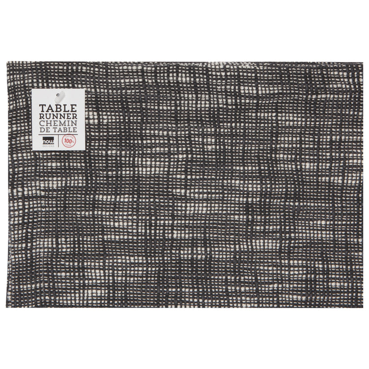 Medley Black Table Runner 13 x 72 inch