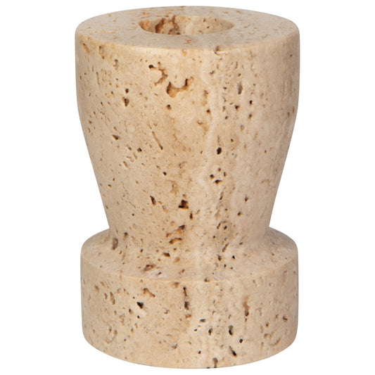 Petra Travertine Candle Holder Tall