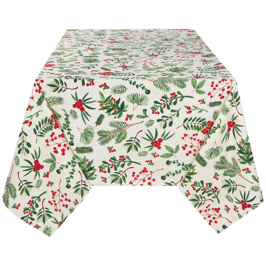 Winterberry Christmas Tablecloth 60 x 120 inch