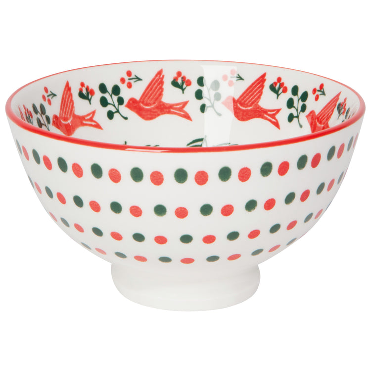 Winterberry Stamped Christmas Bowl 4 inch