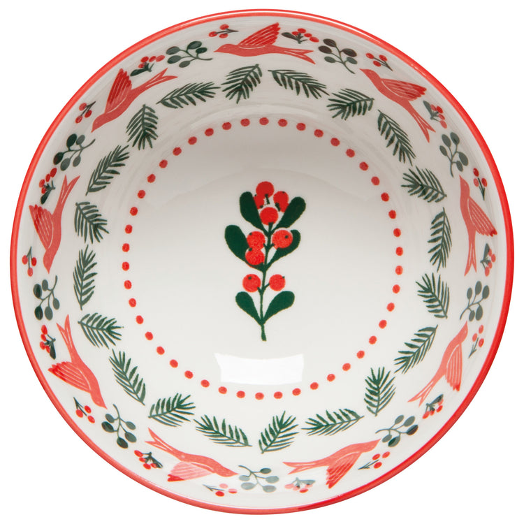 Winterberry Stamped Christmas Bowl 4 inch