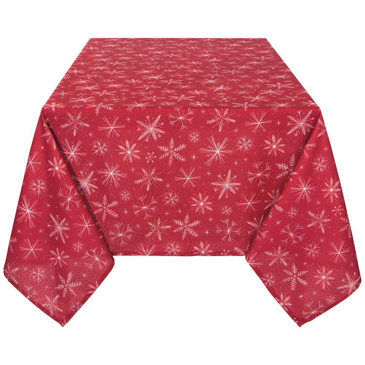 Snowflakes Clean Coast Tablecloth 60 x 120 Inches