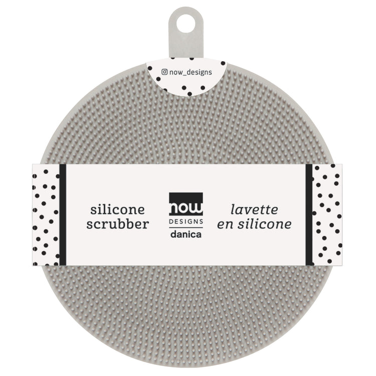Scrub Bub Fog Gray Silicone Scrubber