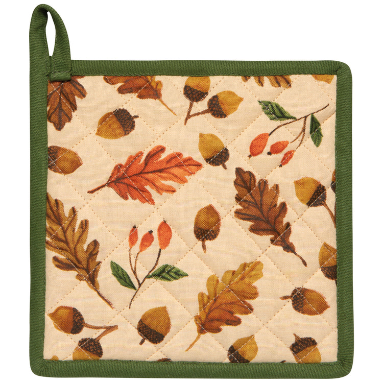 Oak and Acorn Pocket Potholder
