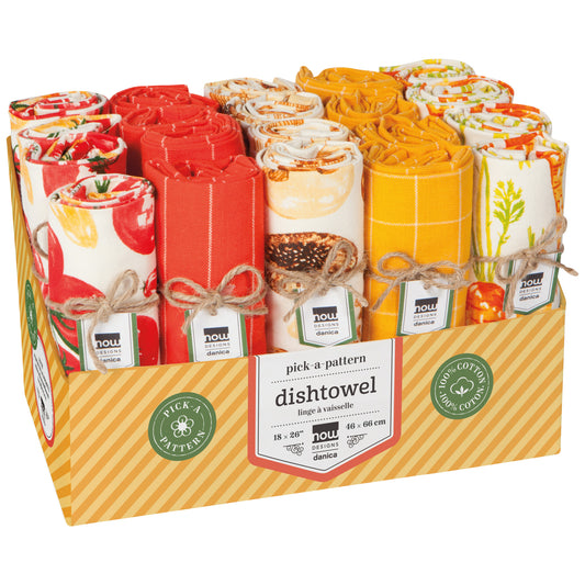 Locally Grown Dishtowel Counter Display - 20 Assorted