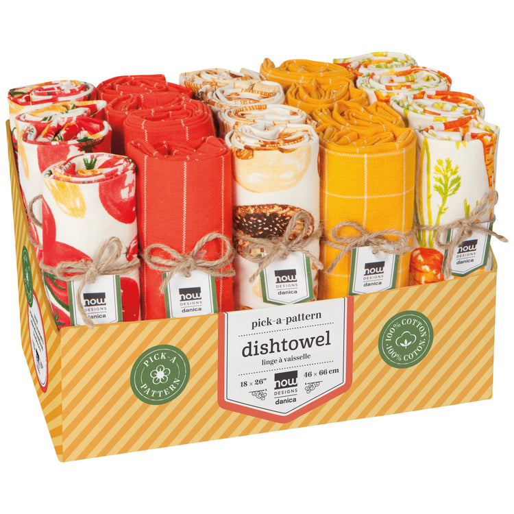 Locally Grown Dishtowel Counter Display - 20 Assorted