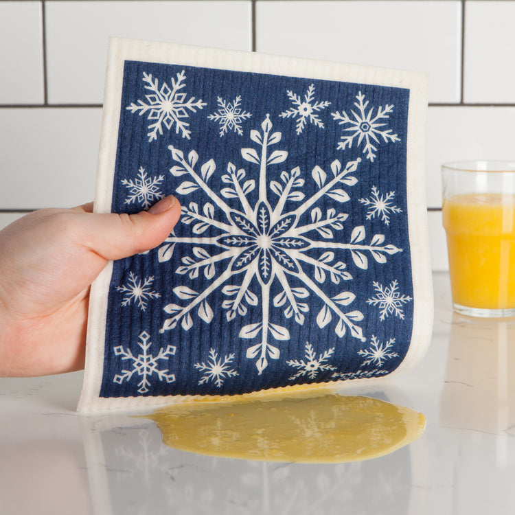 Snowflake Ornament Swedish Dishcloth